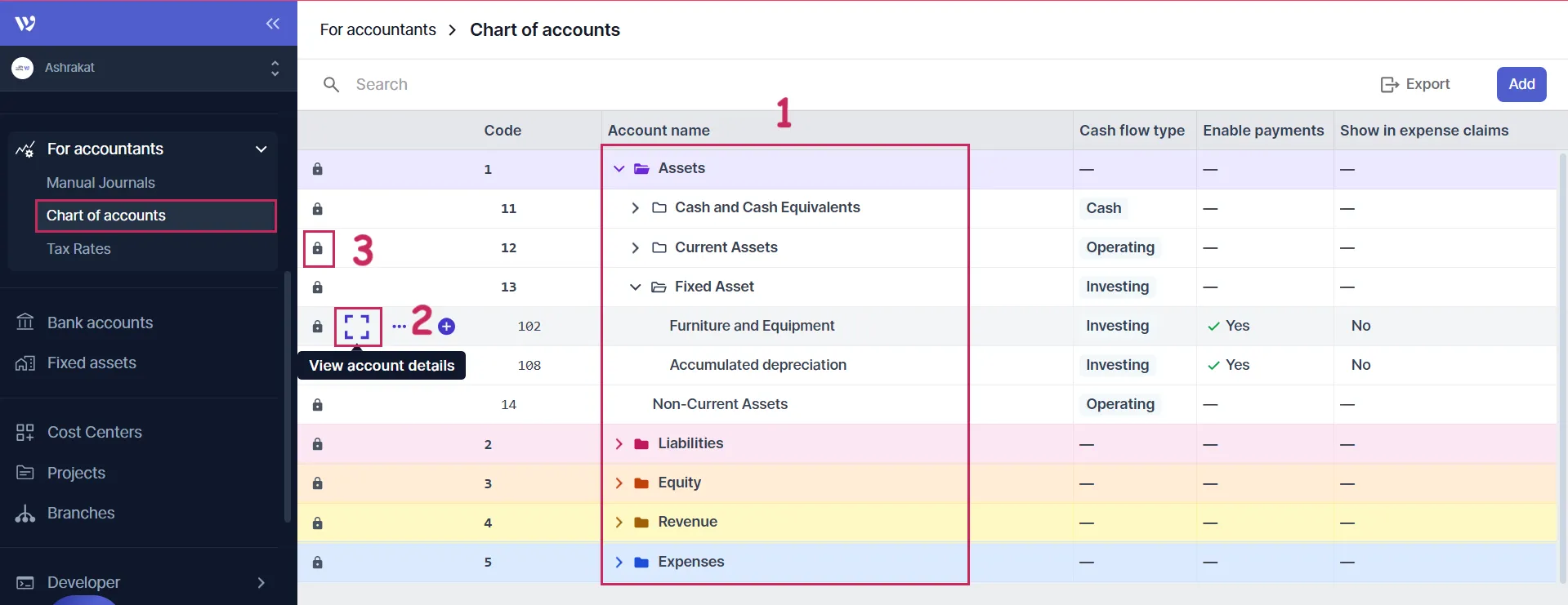 The Chart of Accounts Structure 